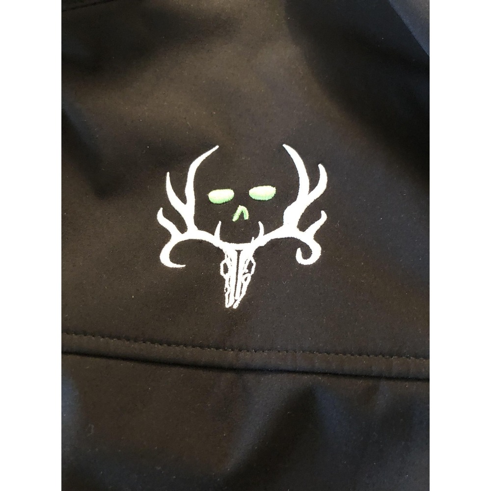 Bone Collector Jacket Mens Large Black Softshell Full Zip Fleece Lined Hunting - Picture 4 of 8